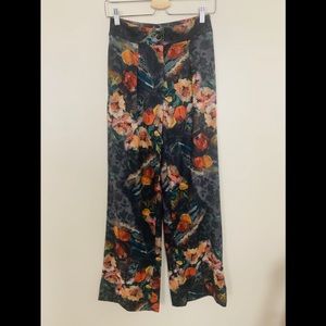 Anthro High Waisted Wide Leg Pants